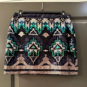 Sequin mini skirt